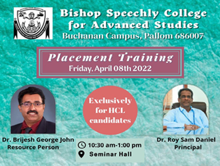 Placement Training for HCL Candidates by Dr.Brijesh George John
